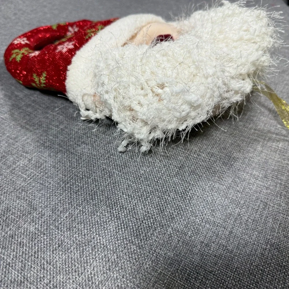 A&H Imports Santa Claus Door Knob Wall Hanger Red Jingle Bell Holiday Christmas